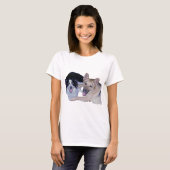 Best Friends Border Collie & German Shepherd T-shirt (Voorkant volledig)