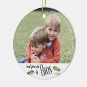 Best Friends & BROS-fotokerstversiering Keramisch Ornament (Links)