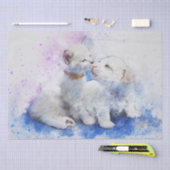 Best Friends Cat and Dog Decoupage Tissuepapier (Craft)