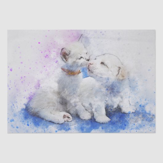 Best Friends Cat and Dog Decoupage Tissuepapier (Voorkant)