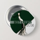 Best Friends Class of 2016 Green Pet Button (Voorkant /achterkant)