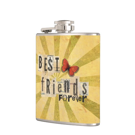Best Friends Collage Word Cutout Butterfly Heupfles (Links)