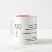 Best Friends Collectie Cheer Tweekleurige Koffiemok (Voorkant links)