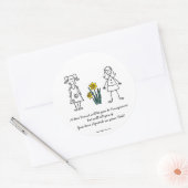 Best Friends Collectie Transparant Ronde Sticker (Envelop)