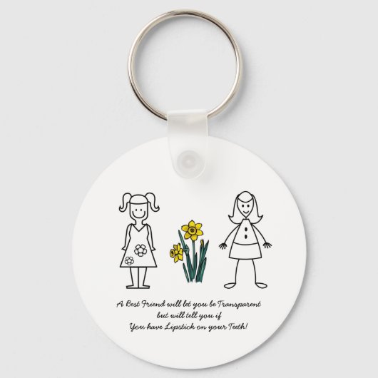 Best Friends Collectie Transparant Sleutelhanger (Voorkant)