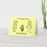 Best Friends Collectie Transparent Birthday Card Kaart<br><div class="desc">Beste vriendschappelijke Collectie,  Birthday! De manuscripten en de tekst binnen.</div>