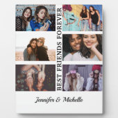 Best Friends custom names en 6 foto collage bff Fotoplaat (Voorkant)