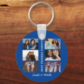 Best Friends custom names en 6 foto collage bff Sleutelhanger (Voorkant)