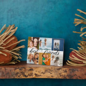 Best Friends Custom Photo Cute 6 Photo Collage Fotoplaat (Zijkant)