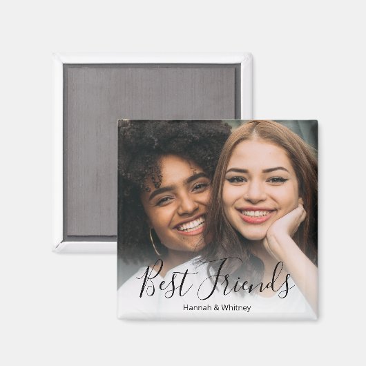 Best Friends Custom Photo Magnet (Voorkant / Achterkant)