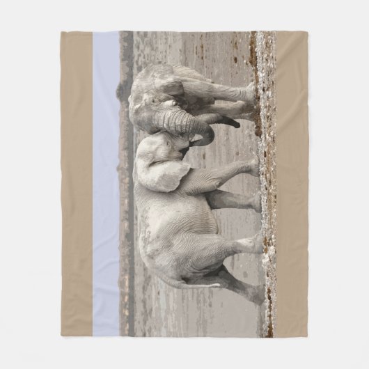 Best Friends Elephants Fleece Deken (Voorkant)