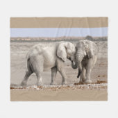 Best Friends Elephants Fleece Deken (Voorkant (Horizontaal))