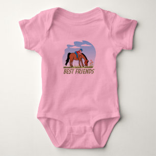 Best Friends Equestrian Baby Romper