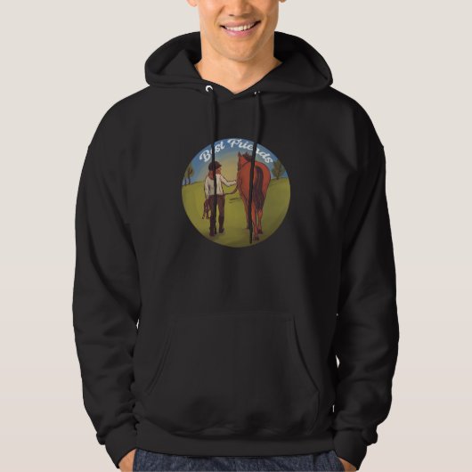 Best Friends Equitation Horse Riding Hoodie (Voorkant)