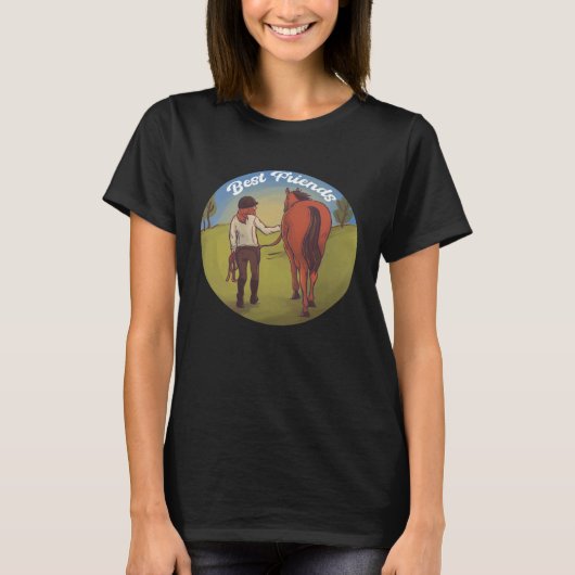 Best Friends Equitation Horse Riding T-shirt (Voorkant)