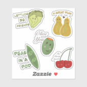 Best Friends Food Pun Sticker Sheet (Vel)