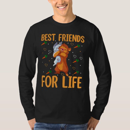 Best Friends for Life Beaver and Bunny Egg Huntin T-shirt (Voorkant)