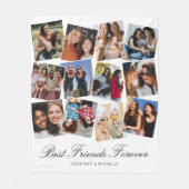 Best Friends Forever 12 Photo Collage Fleece Deken (Voorkant)