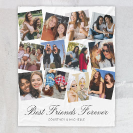 Best Friends Forever 12 Photo Collage Fleece Deken
