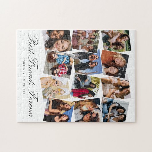 Best Friends Forever 12 Photo Collage Legpuzzel (Horizontaal)