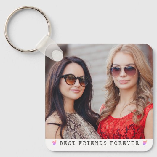 Best Friends Forever 2 Foto gepersonaliseerd Sleutelhanger (Voorkant)