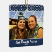 Best Friends Forever, 2-zijdig, foto-Kerstmis Keramisch Ornament (Rechts)