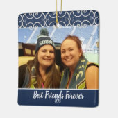 Best Friends Forever, 2-zijdig, foto-Kerstmis Keramisch Ornament (Links)