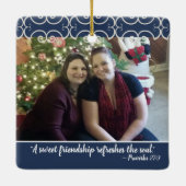 Best Friends Forever, 2-zijdig, foto-Kerstmis Keramisch Ornament (Achterkant)
