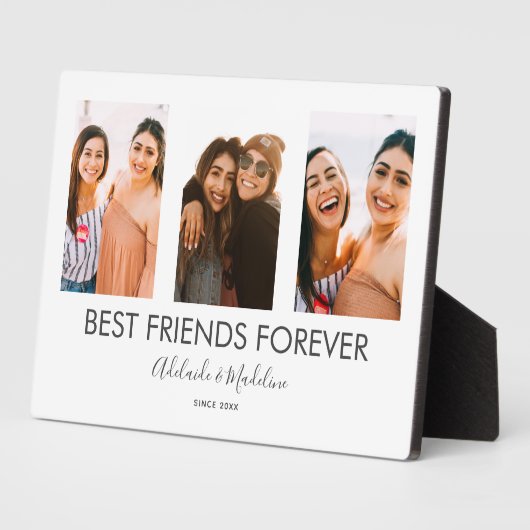 Best Friends Forever 3 Photo Collage Gift Fotoplaat (Zijkant)