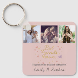 Best Friends Forever – 3 Photo Keychain Gift