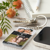 Best Friends Forever 4 Custom Photo and Name black Sleutelhanger (Voorkant Rechts)