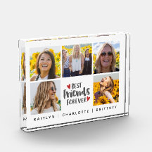 Best Friends Forever 5 Photo Collage Block