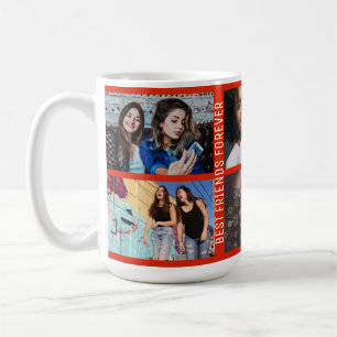 Best Friends Forever 6 Foto Custom Collage Red Koffiemok