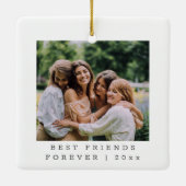 Best Friends Forever Aangepaste Foto op maat Keramisch Ornament (Achterkant)