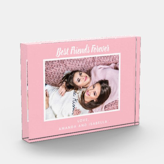Best Friends Forever aangepaste foto roze (Links)