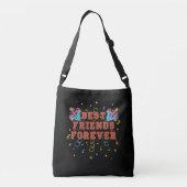 best friends forever,best friend day, funny, party crossbody tas (Achterkant)