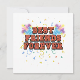 best friends forever,best friend day, funny, party kaart