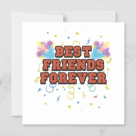 best friends forever,best friend day, funny, party magnetische uitnodiging (Voorkant)