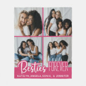 Best Friends Forever BFF Besties 4 Foto Collage Fleece Deken (Voorkant)
