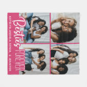 Best Friends Forever BFF Besties 4 Foto Collage Fleece Deken (Voorkant (Horizontaal))