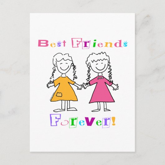 Best Friends Forever BFF-cadeautjes Briefkaart (Voorkant)