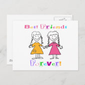 Best Friends Forever BFF-cadeautjes Briefkaart (Voorkant / Achterkant)