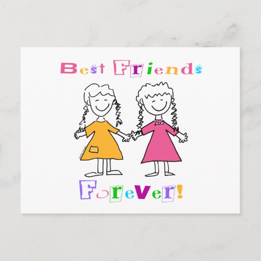 Best Friends Forever BFF-cadeautjes Briefkaart (Voorkant)