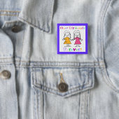 Best Friends Forever BFF-cadeautjes Vierkante Button 5,1 Cm (In situ)