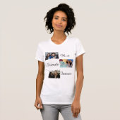 Best Friends Forever BFF Custom 3 Photo Collage T-shirt (Voorkant volledig)