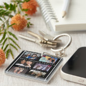 Best Friends Forever BFF Custom 6 Photo Collage Sleutelhanger (Voorkant Rechts)