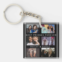 Best Friends Forever BFF Custom 6 Photo Collage Sleutelhanger