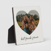 Best Friends Forever BFF Custom Heart Photo White Fotoplaat (Voorkant)