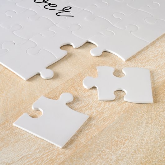 Best Friends Forever BFF Custom Heart Photo White Legpuzzel (Zijkant)