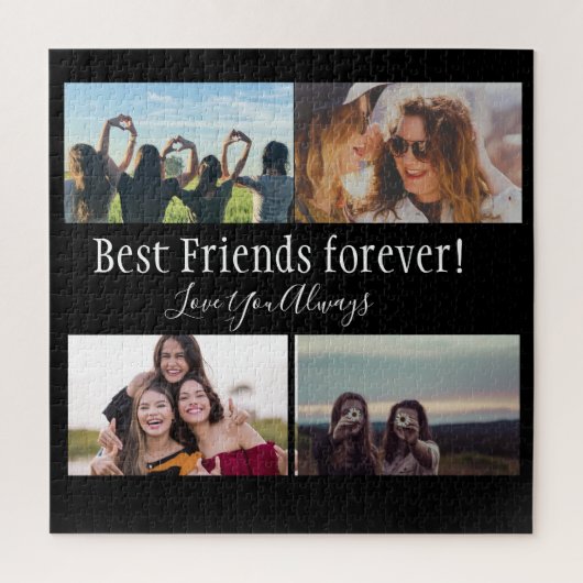Best Friends Forever, BFF, Photo Collage Black Legpuzzel (Verticaal)